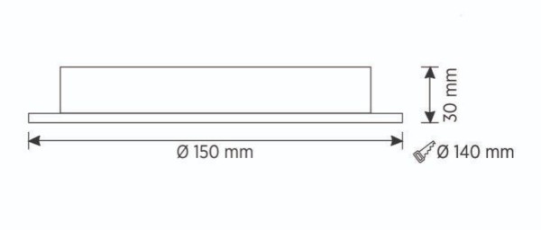 iPlane Round Recess - 10W