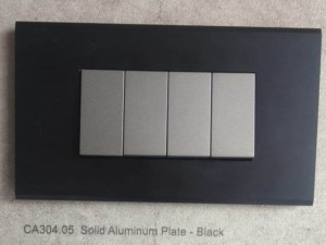 Solid Aluminium Plate - Black