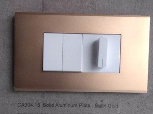 Solid Aluminium Plate - Satin Gold