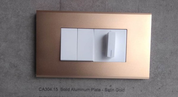 Solid Aluminium Plate - Satin Gold
