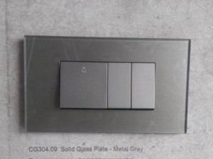 Solid Glass Plate - Metal Gray