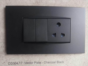 Vector Plate - Charcoal Black