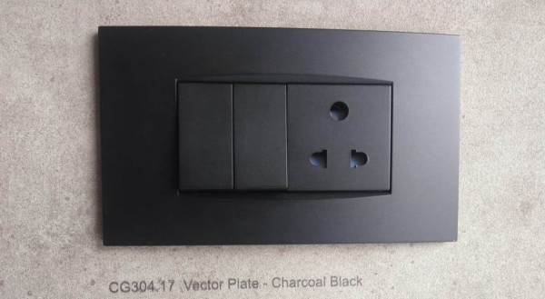 Vector Plate - Charcoal Black